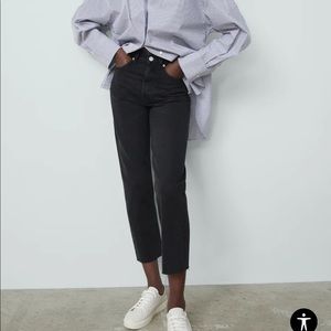 Zara Hi-Rise Straight Leg Jeans